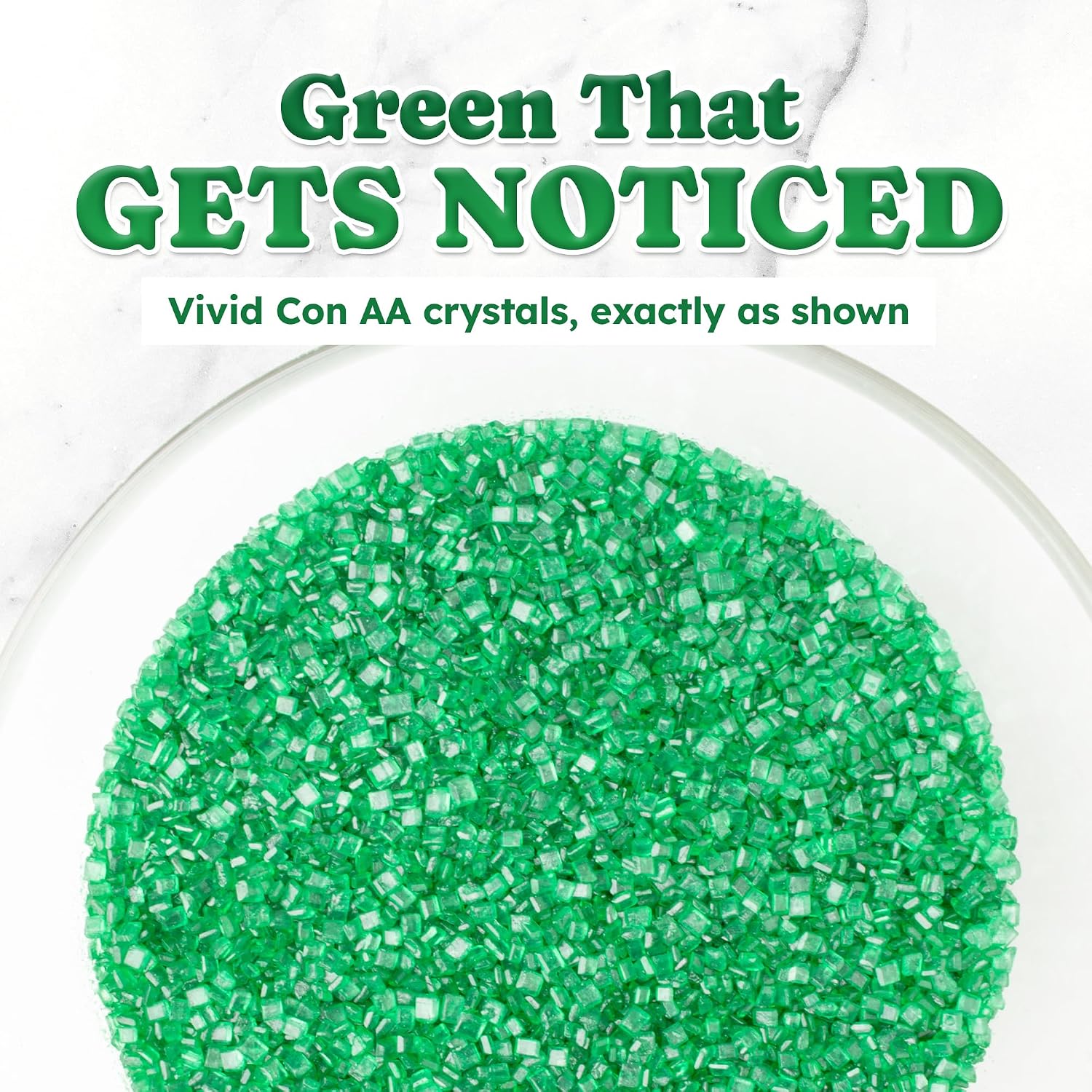 Snackathon Green Sanding Sugar, 7 oz, Extra Coarse for Baking & Decorating Green Shimmering Crystals