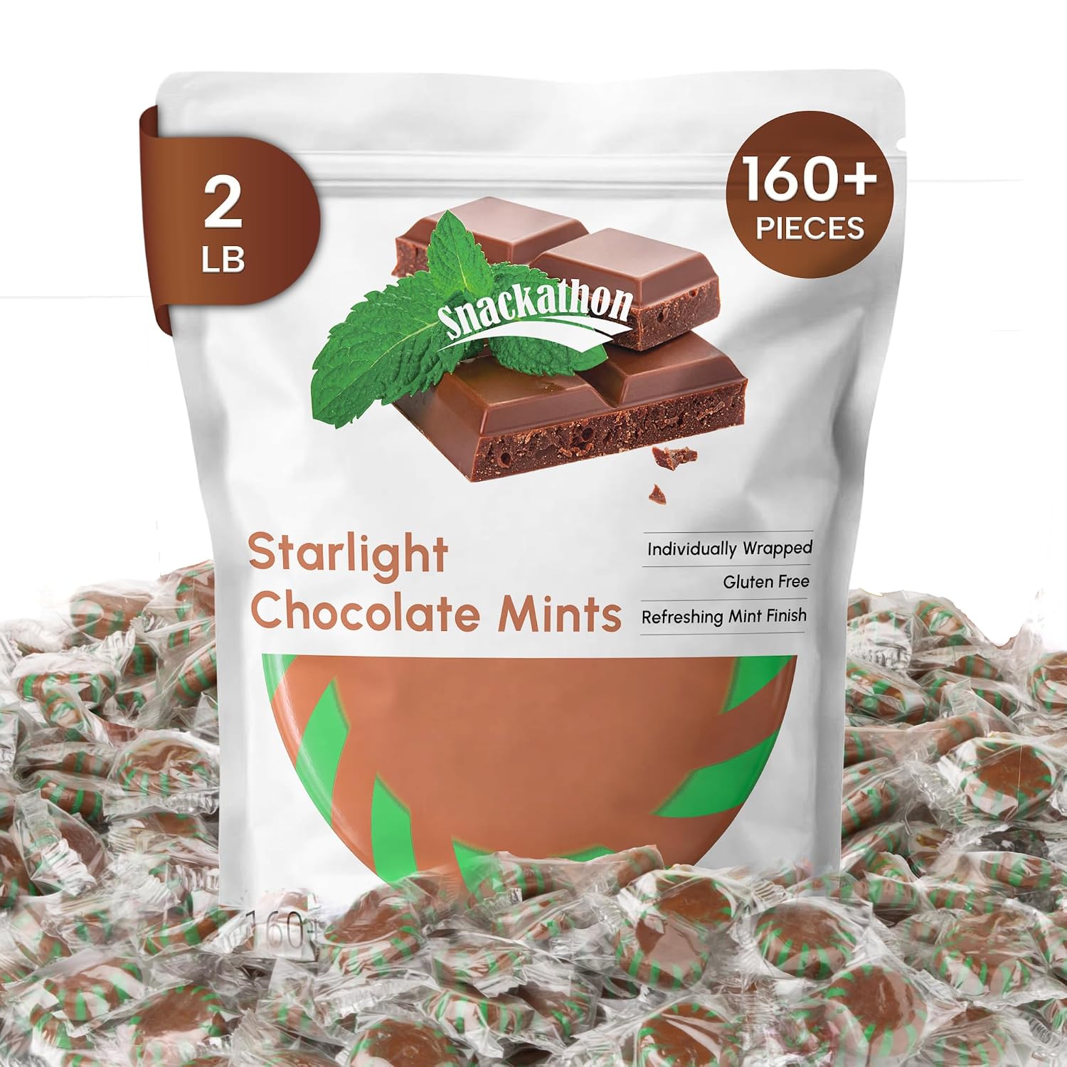 Starlight Peppermint Chocolate Candy – Individually Wrapped, 2 lb