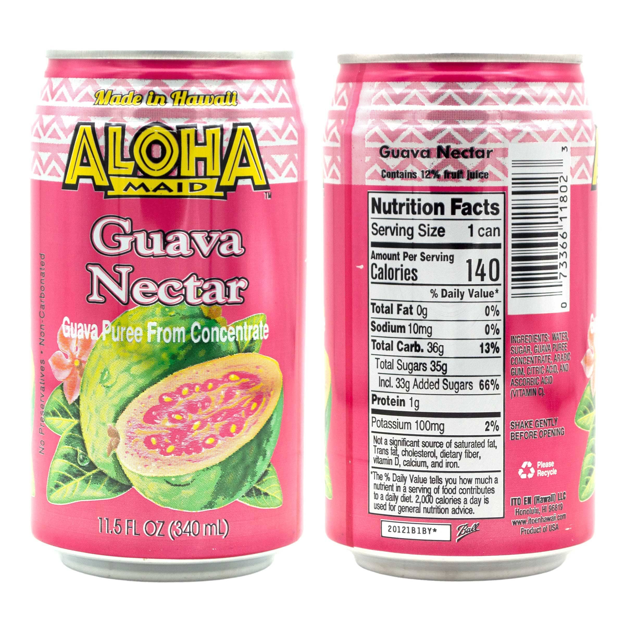 Aloha Maid Drinks, Variety, 4 Cans per Flavor, Total 12 Cans Snackathon 