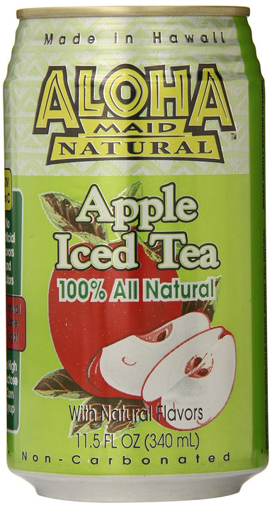 Aloha Maid Natural, Apple Iced Tea, 11.5 Fluid Ounce ALOHA MAID Pack of 1 