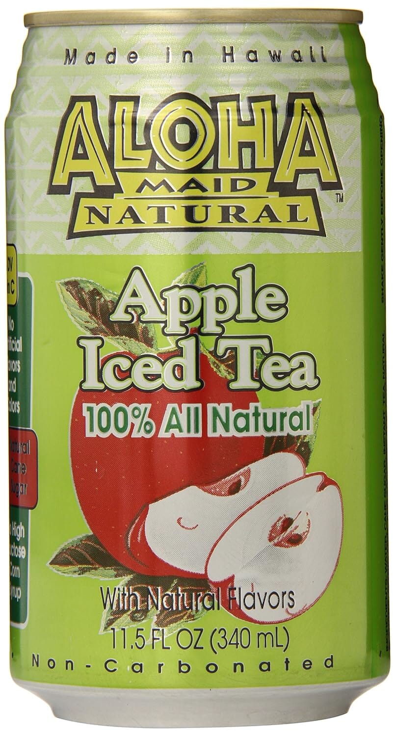 Aloha Maid Natural, Apple Iced Tea, 11.5 Fluid Ounce ALOHA MAID Pack of 1 