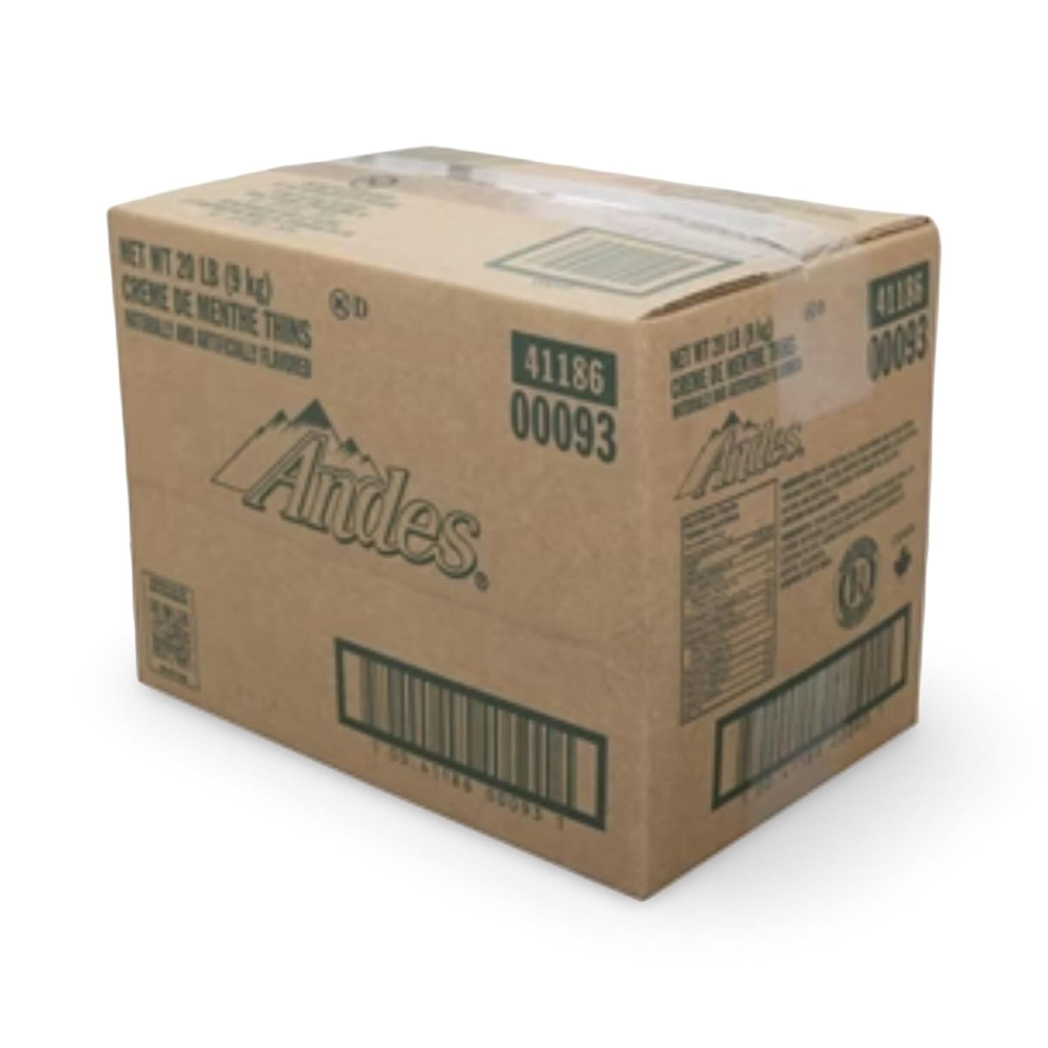 Andes Crème de Menthe Thin Mints, Chocolate Sandwich Mint Candies, Multiple Sizes Meltable Andes 20 Pound 