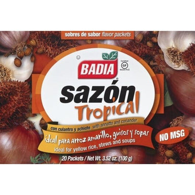 Badia Sazon Tropical Seasoning with Coriander & Annatto Badia Tropical 3.25 Ounce 
