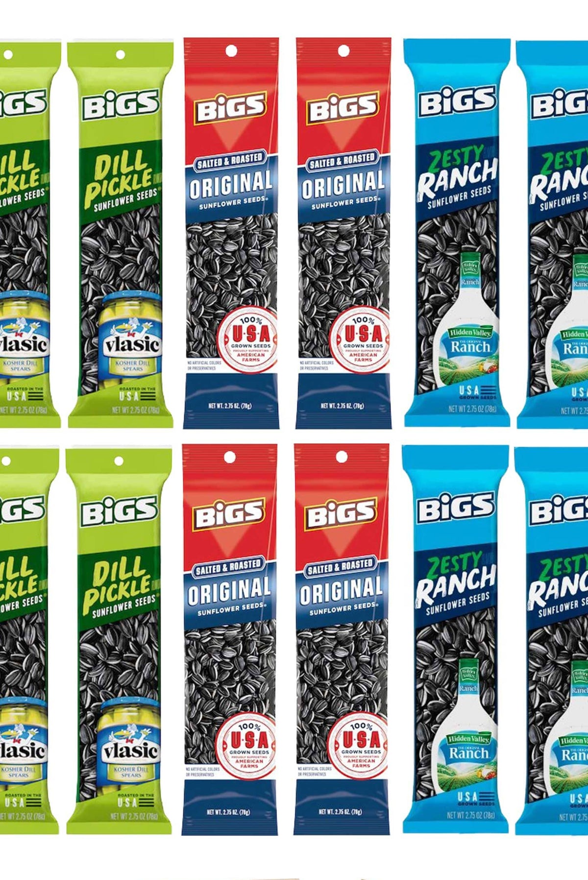 BIGS Sunflower Seeds Variety Pack, Original, Dill Pickle, Zesty