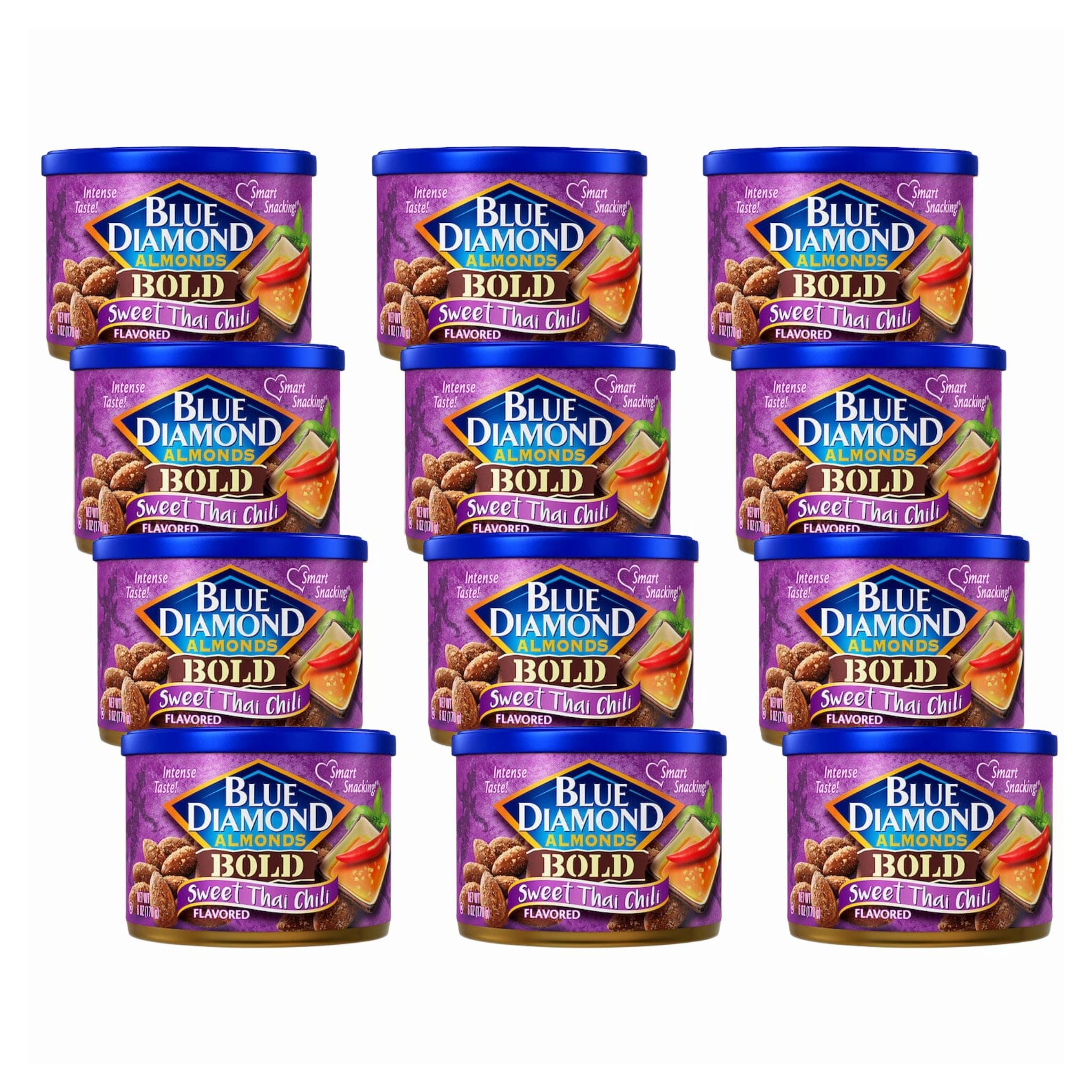 Blue Diamond Almonds, 6 Ounce Can Blue Diamond Almonds Sweet Thai Chili 6 Oz-12 Count 