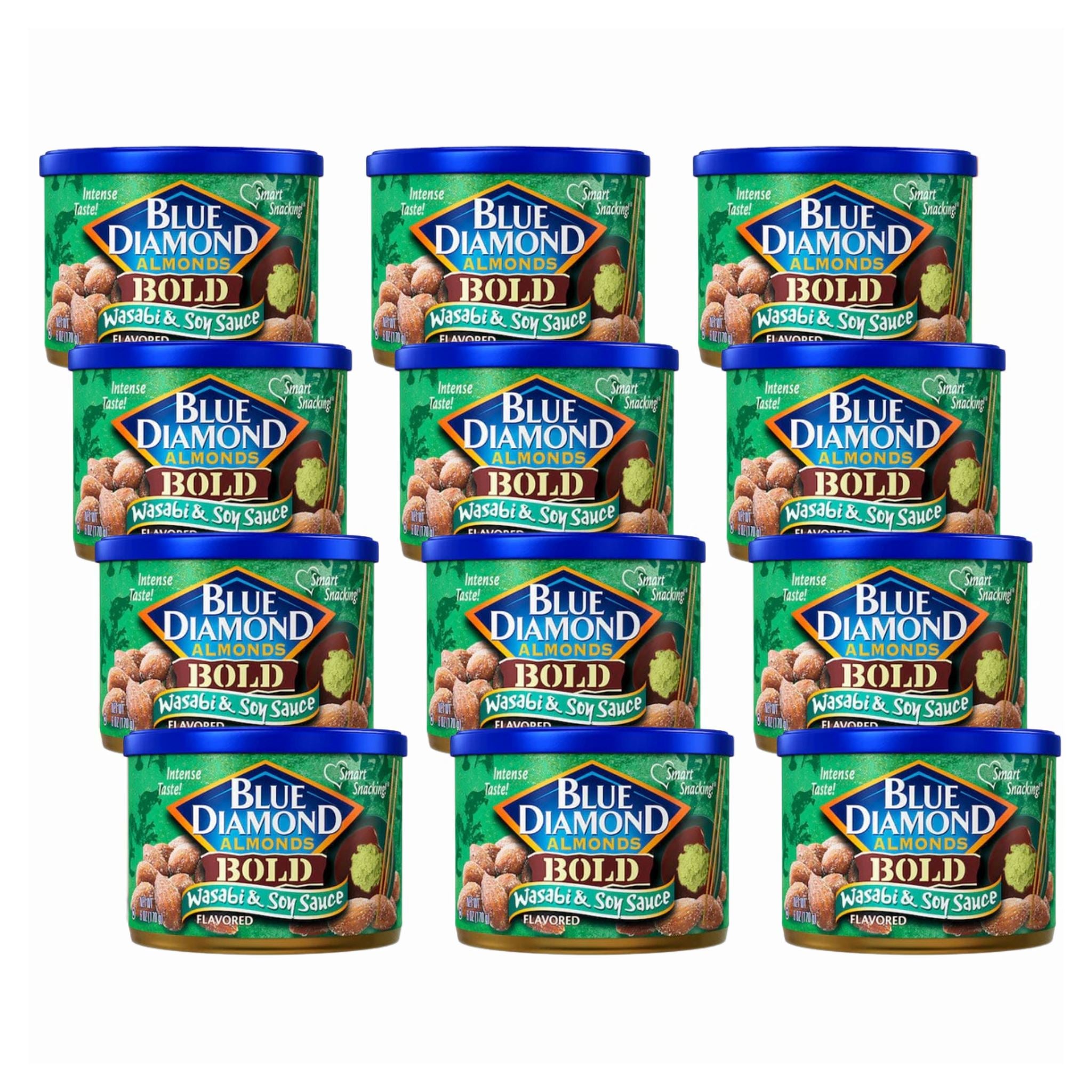 Blue Diamond Almonds, 6 Ounce Can Blue Diamond Almonds Wasabi & Soy Sauce 6 Oz-12 Count 