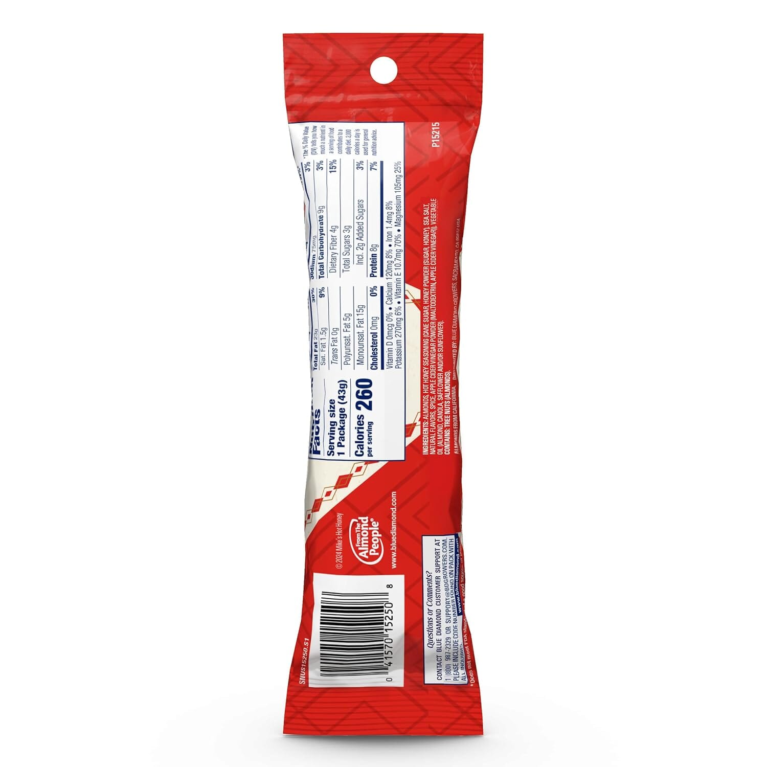 Blue Diamond Almonds, Made with Mike’s Hot Honey Infused with Chilies for a Perfect Sweet and Spicy Snack Nut Combination, Pack of 12, 1.5oz. Servings Snackathon Foods 