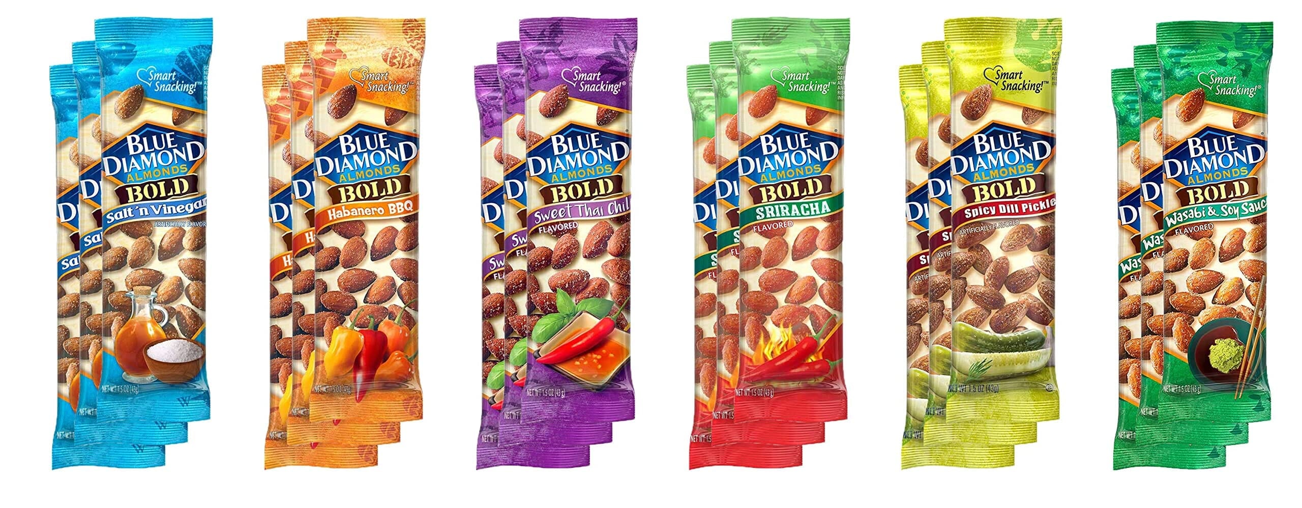 Blue Diamond Almonds Snackathon Bold 1.5 Ounce (Pack of 18) 