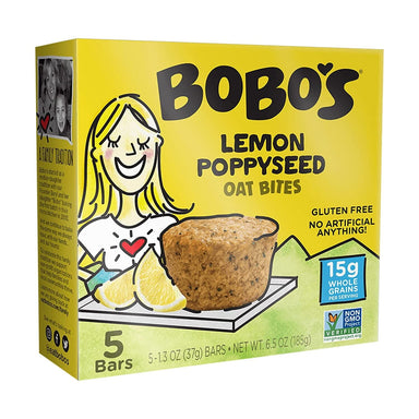 Bobo's Non-GMO Oat Bites Lemon Poppyseed 5 Bites Bobo's 
