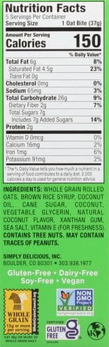 Bobo's Oat Bites, Coconut, 1.3 Ounce Bites (5ct Box) Bobo's 