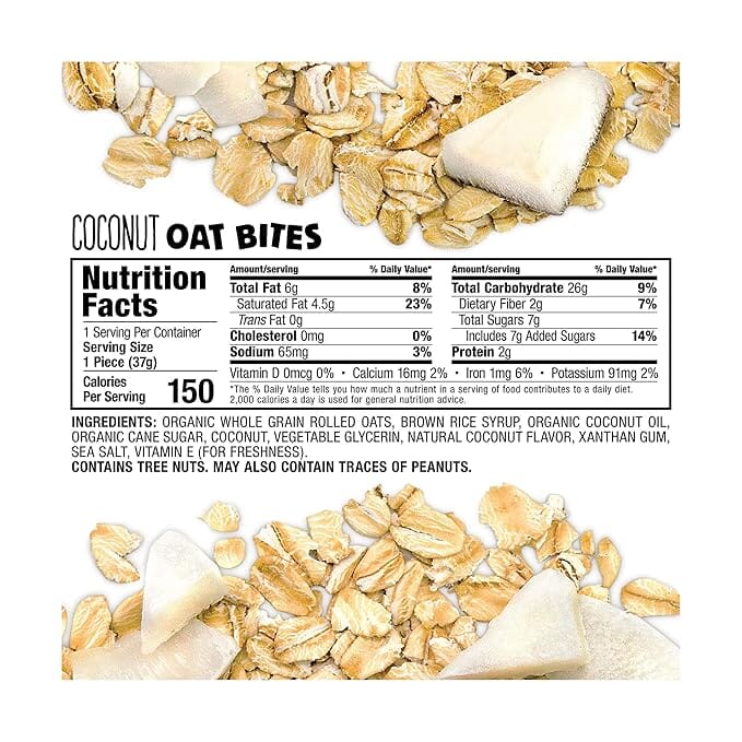 Bobo's Oat Bites, Coconut, 1.3 Ounce Bites (5ct Box) Bobo's 