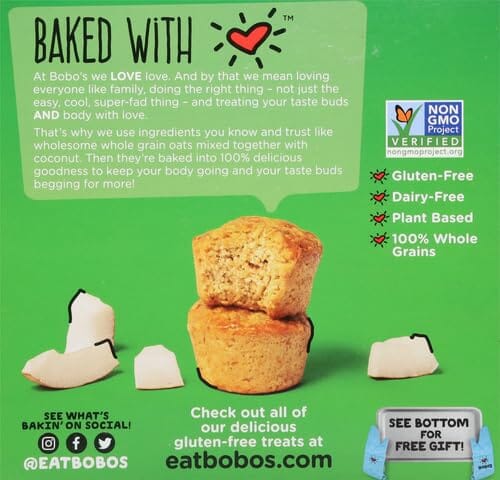 Bobo's Oat Bites, Coconut, 1.3 Ounce Bites (5ct Box) Bobo's 