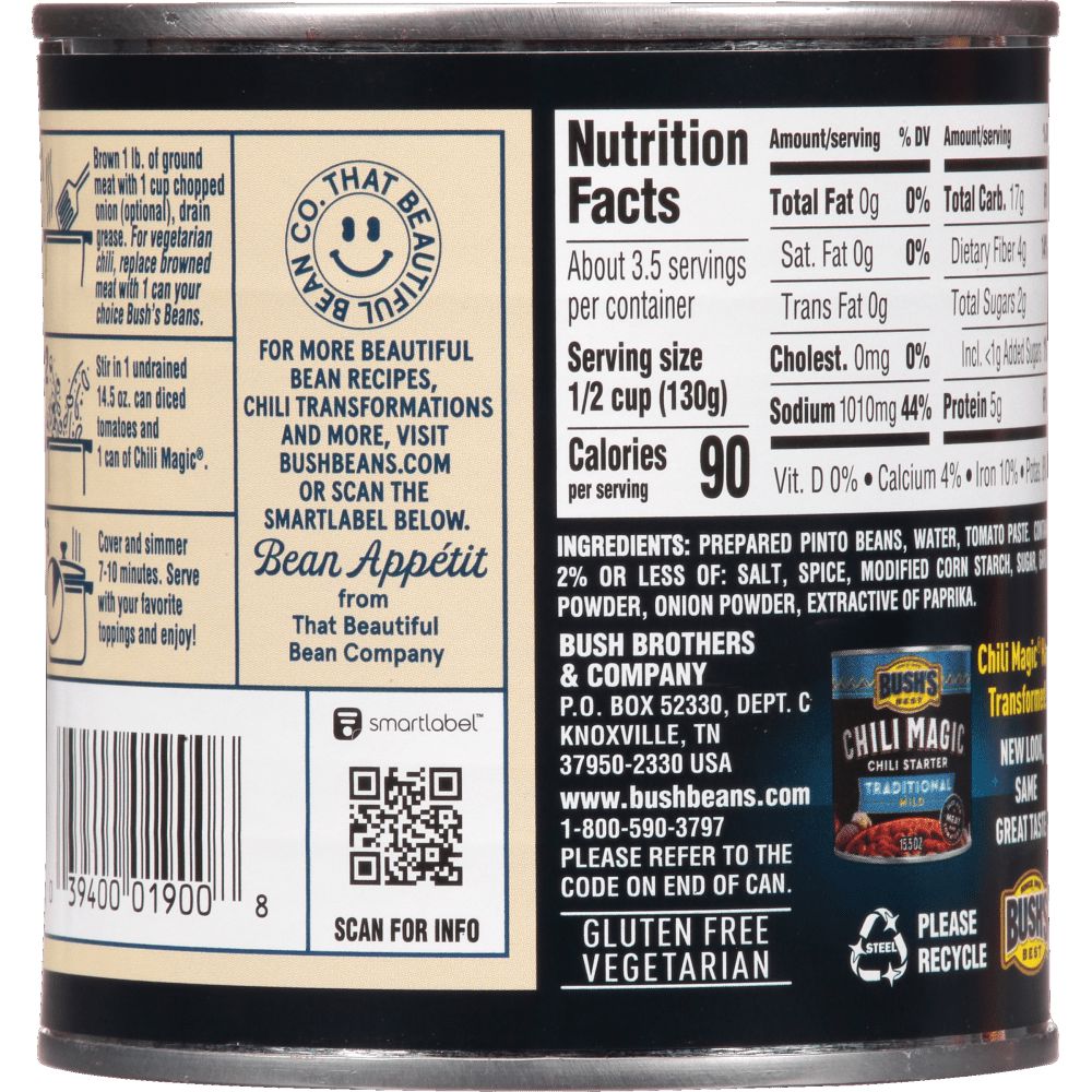 Bush's Classic Homestyle Chili Magic, Canned Beans, 15.5 oz Can BUSH'S 