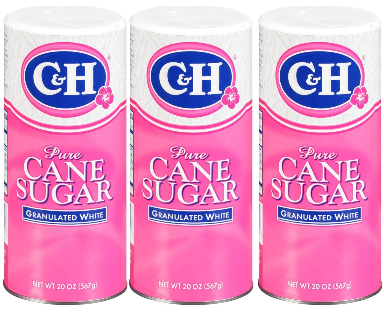 C&H Cane Sugar Canisters C&H 20 Oz-3 Count 