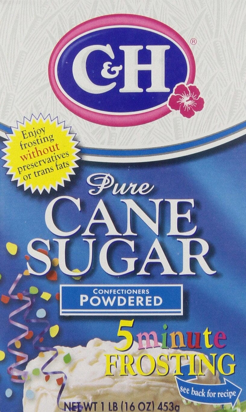 C&H Pure Cane Sugar Confectioners Powdered 1 lb Box C&H 