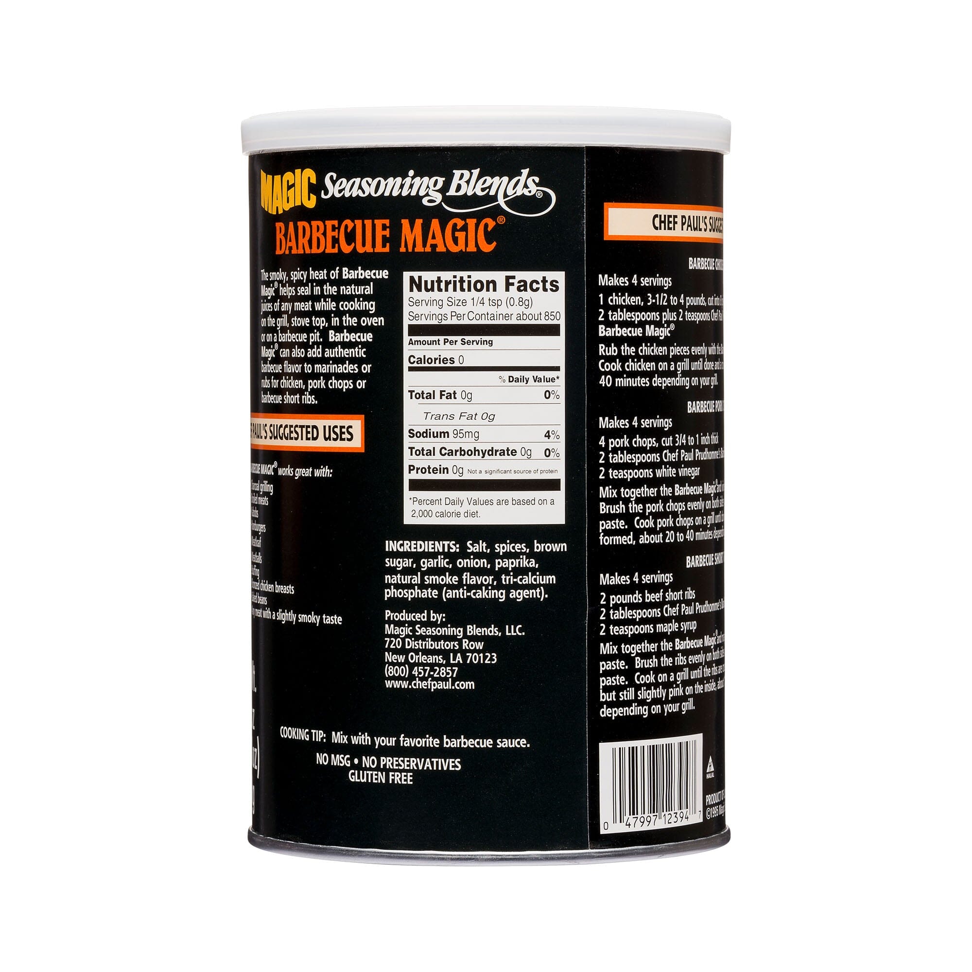 Chef Paul Prudhomme's Magic Seasoning Blends, Barbecue Magic® Magic Seasoning Blends 