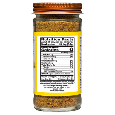 Chef Paul Prudhomme's Magic Seasoning Blends, Salt-Free Sugar-Free: Lemon & Cracked Pepper® Magic Seasoning Blends 