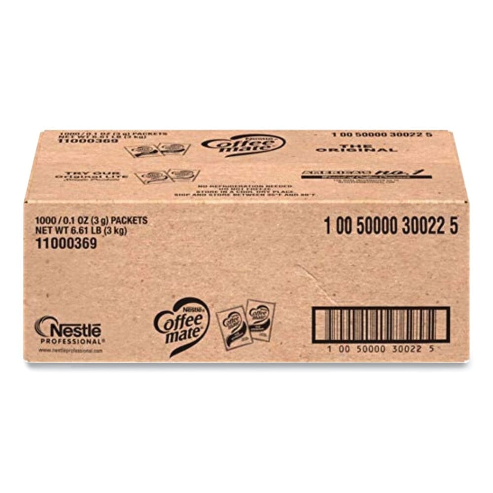 Coffee-Mate 11000369 0.1 oz Packet Powdered Creamer Packets - Original (1000/Carton) Coffeemate 