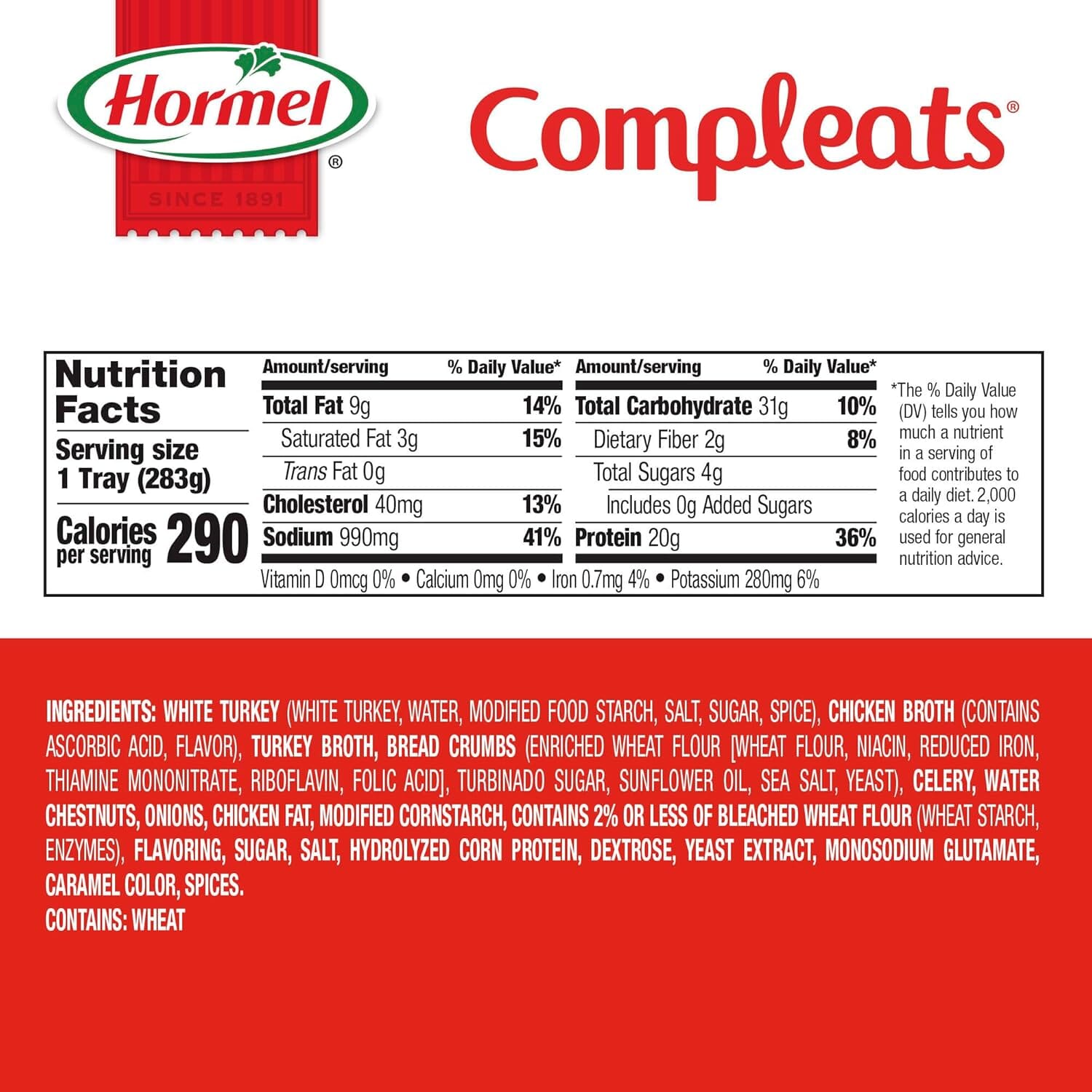 COMPLEATS Turkey & Dressing with Gravy, 10 Ounce Compleats 