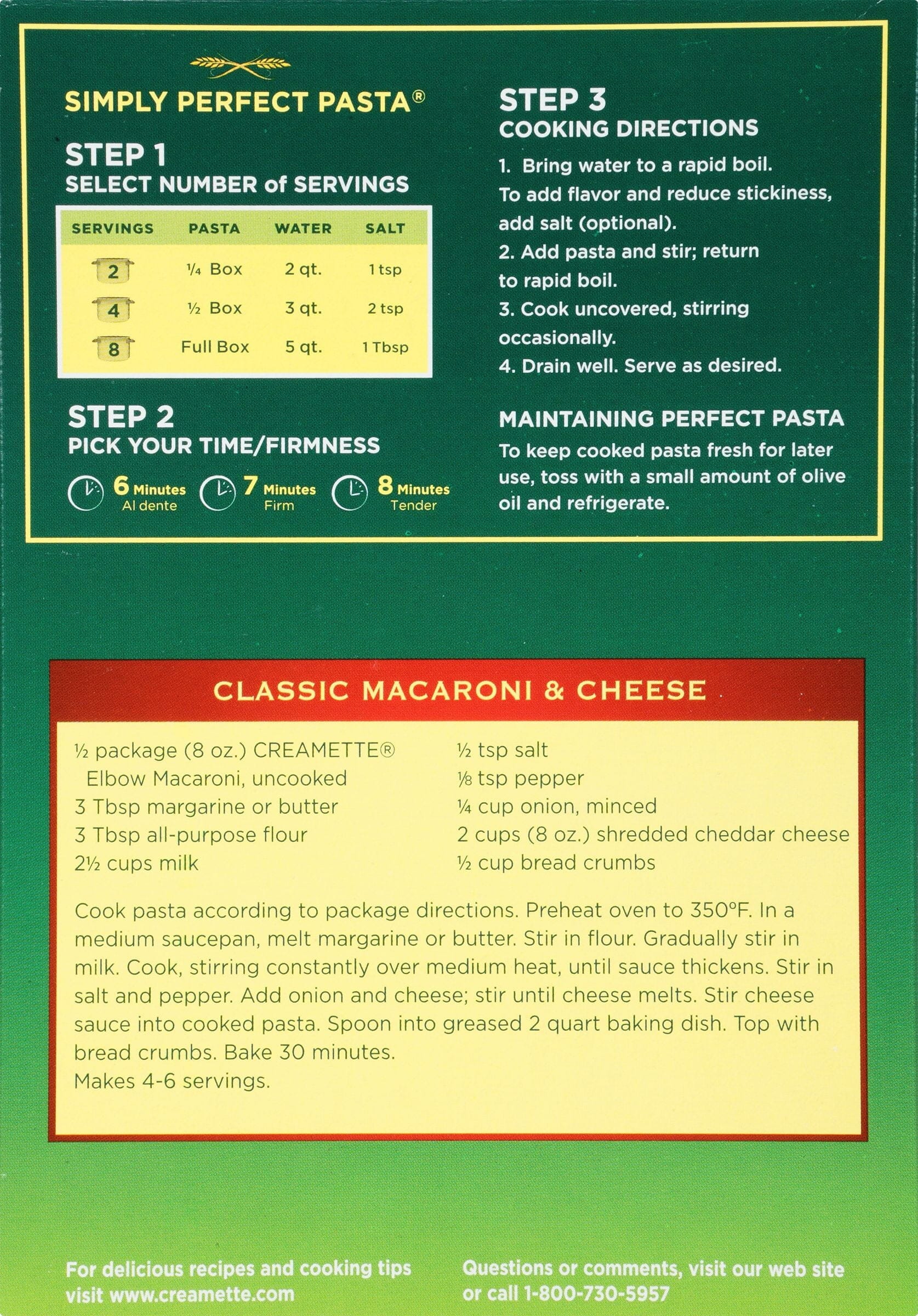 Creamette Small Elbow Macaroni Pasta, 16-Ounce Box Creamette 