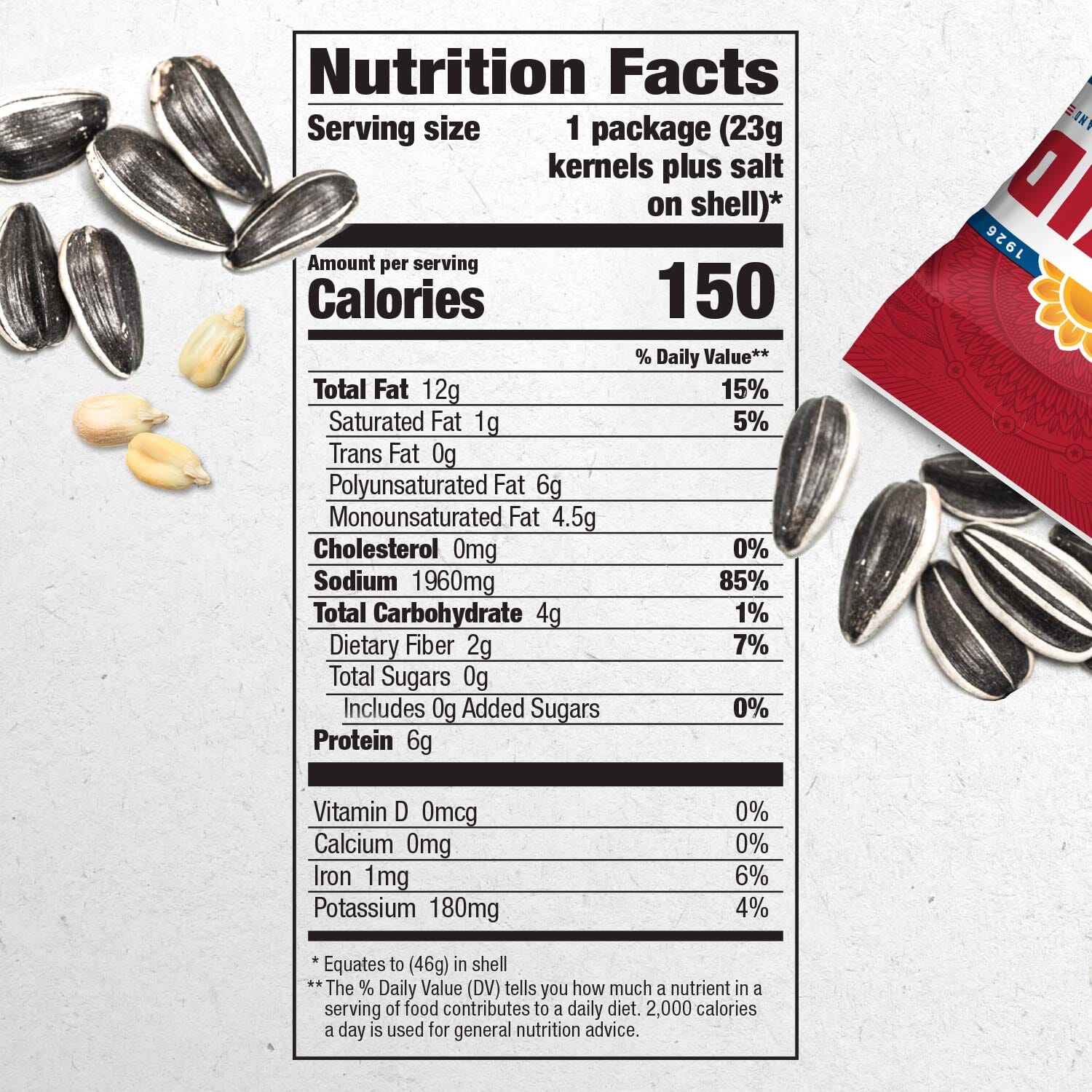 David Original Sunflower Seeds 1.625 oz. Bag David 
