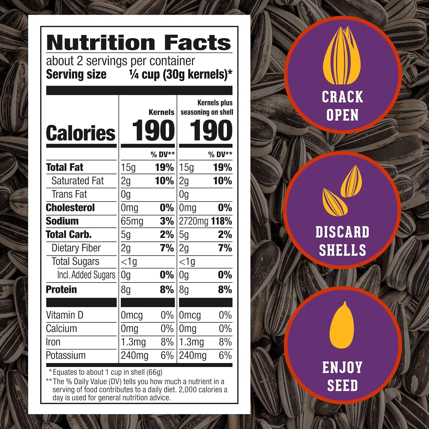 DAVID Sweet & Spicy Jumbo Sunflower Seeds – Roasted & Salted Snack, 5.25 oz DAVID Seeds 