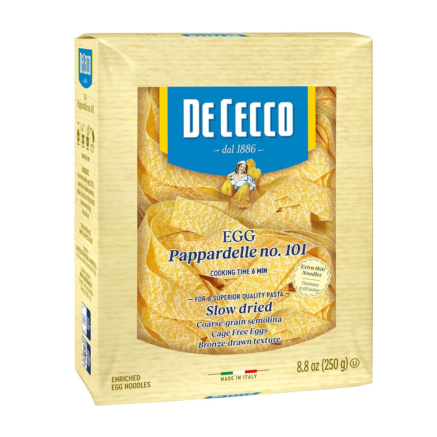 De Cecco Egg Pappardelle Pasta — Snackathon Foods
