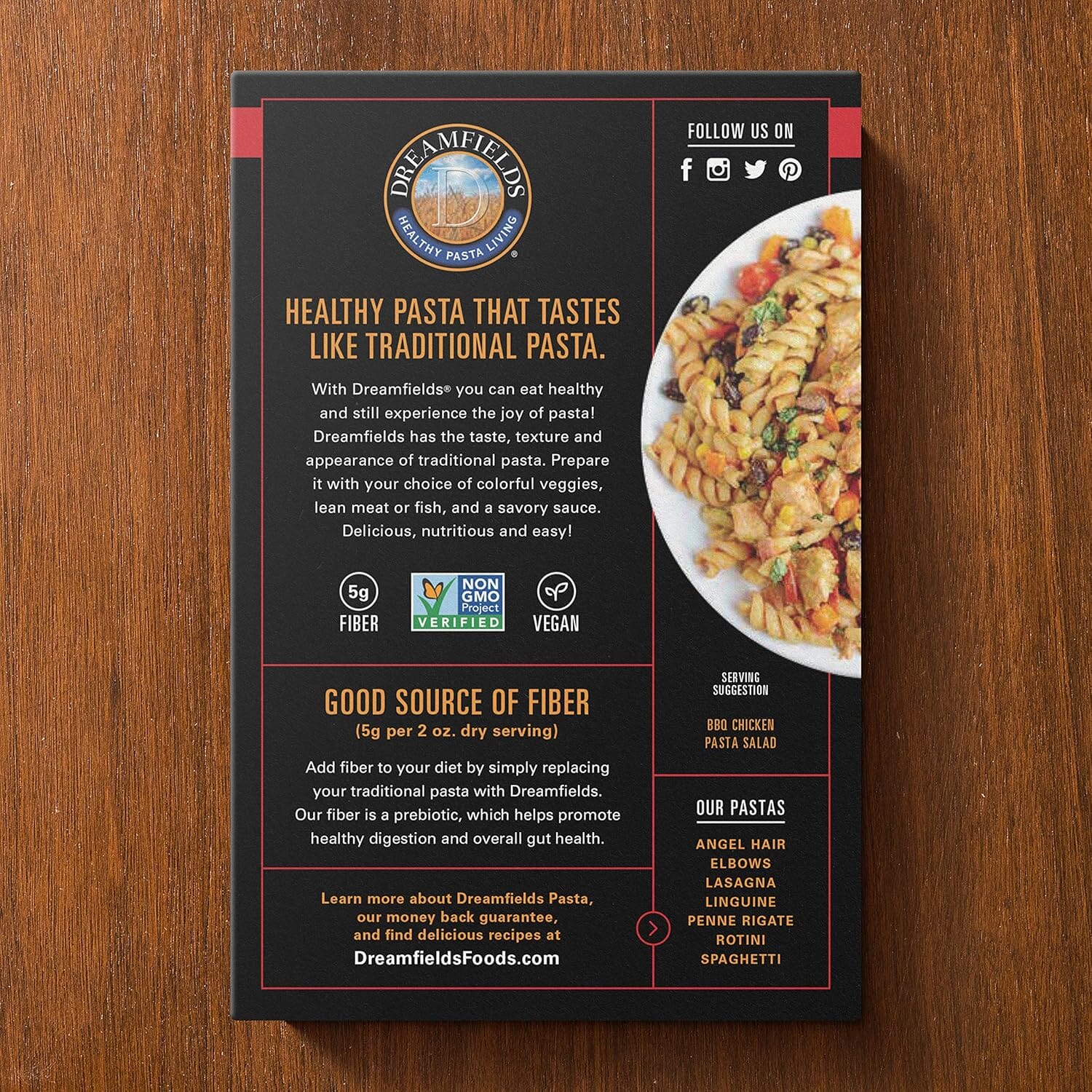 Dreamfields Pasta Healthy Carb Living, Rotini, 13.25 Ounce Box Dreamfields 
