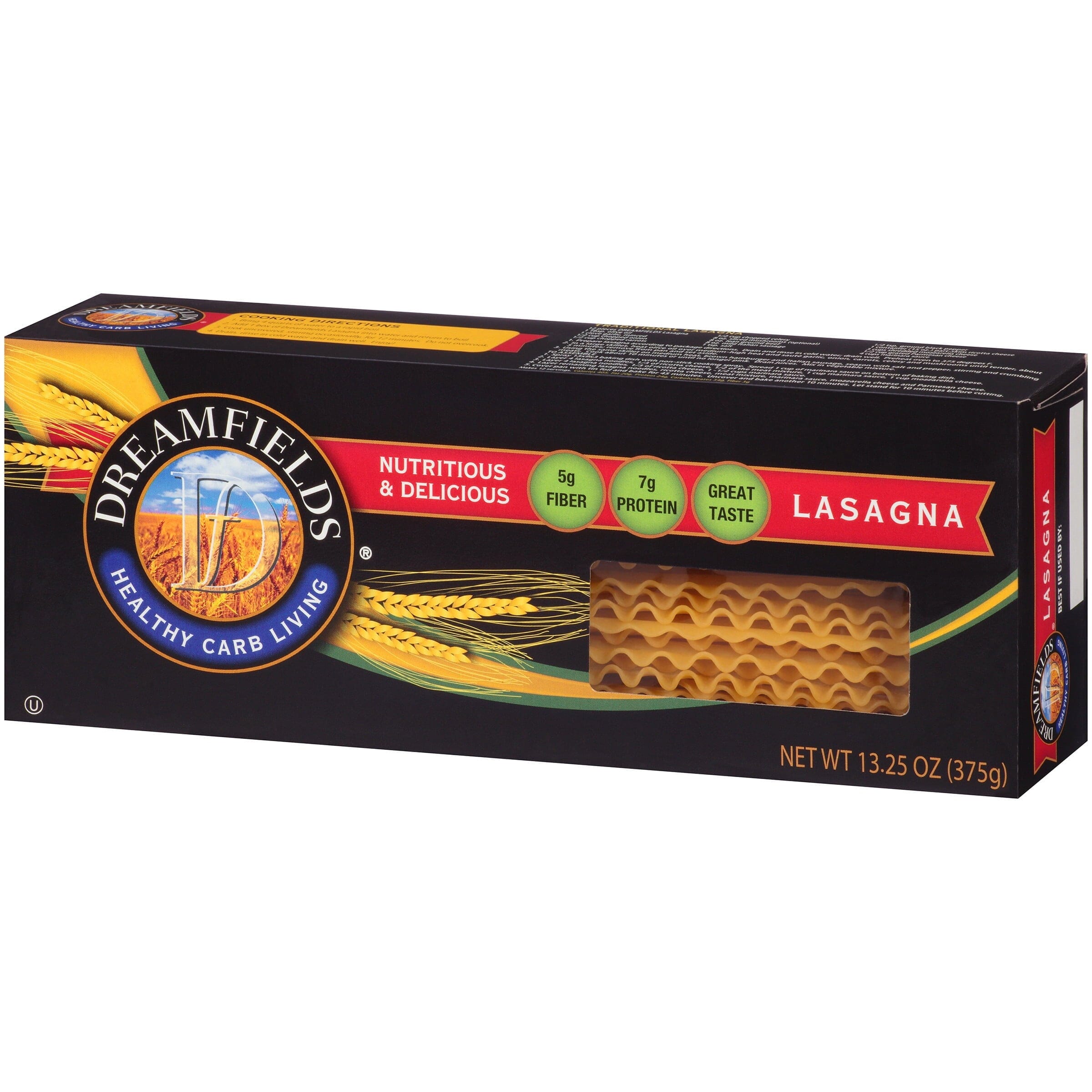 Dreamfields® Healthy Carb Living Lasagna Pasta 13.25 oz. Box Dreamfields 