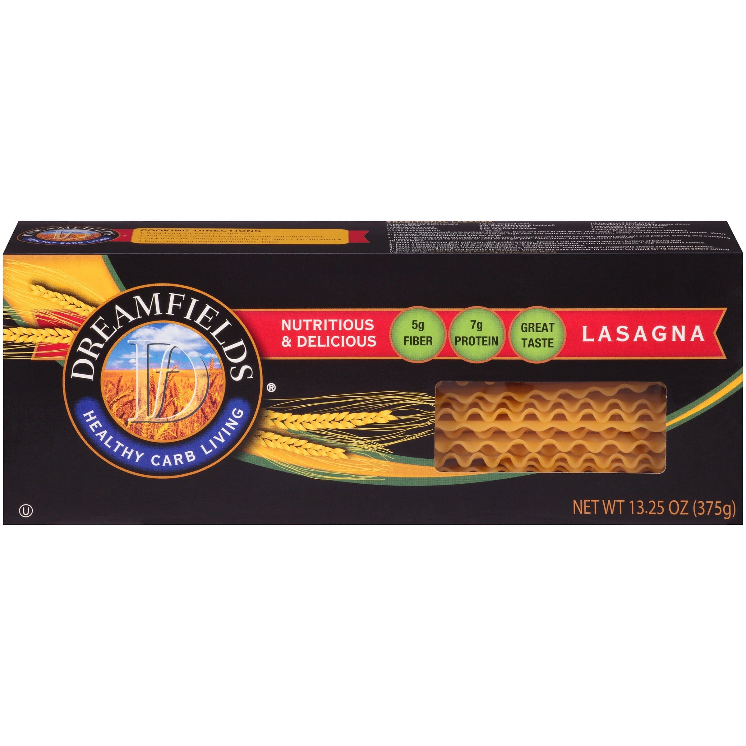 Dreamfields® Healthy Carb Living Lasagna Pasta 13.25 oz. Box Dreamfields 