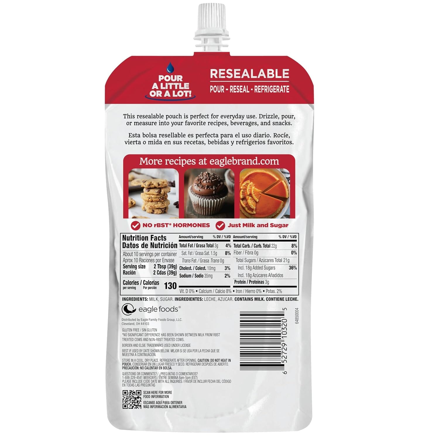Eagle Brands Sweetened Condensed Milk Pouch 14oz Eagle Brand 