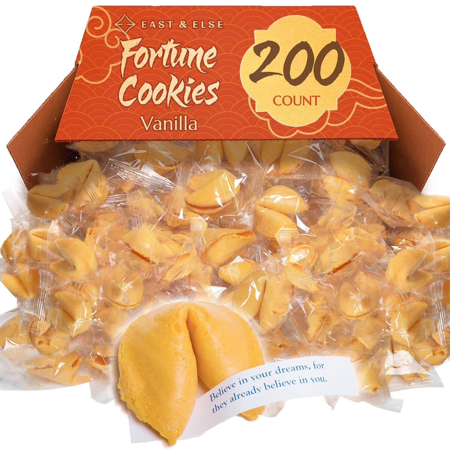 East and Else Fortune Cookies, Vanilla Flavor East and Else 200 Count 