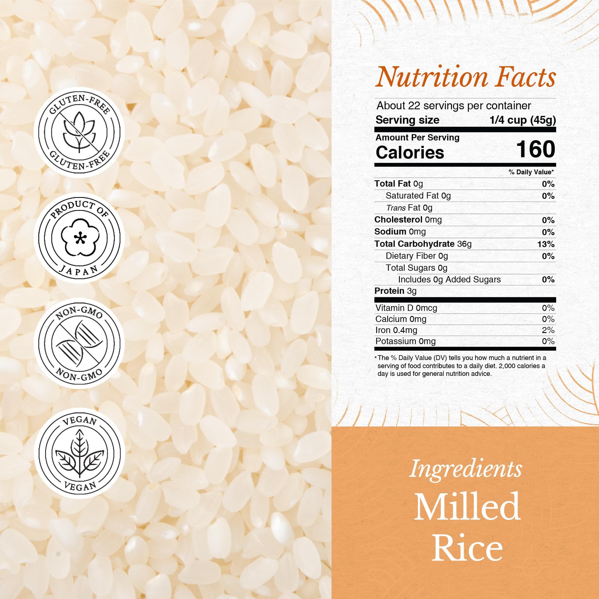 East and Else Japanese Sushi Rice, Short Grain – Multiple Flavors, 2.2 lb East and Else 