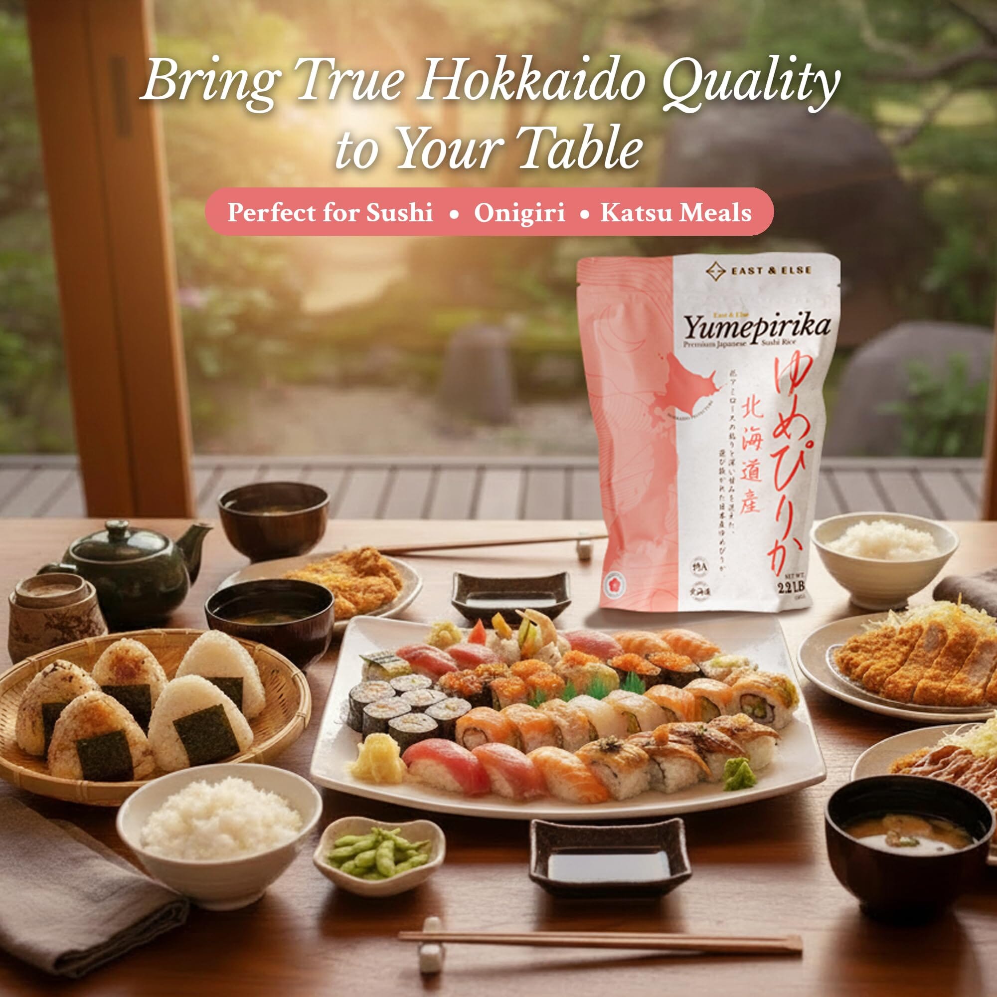 East and Else Japanese Sushi Rice, Short Grain – Multiple Flavors, 2.2 lb East and Else 