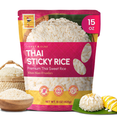 East and Else Thai Sticky Rice (Sweet Rice), Product of Thailand East and Else 15 Ounce 