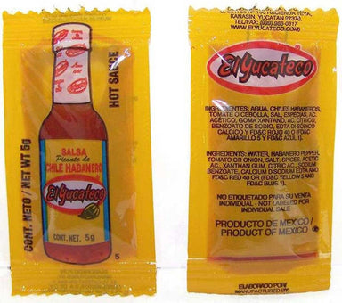 El Yucateco Red Habanero Hot Sauce, 0.17 Ounce, 300 Count El Yucateco 