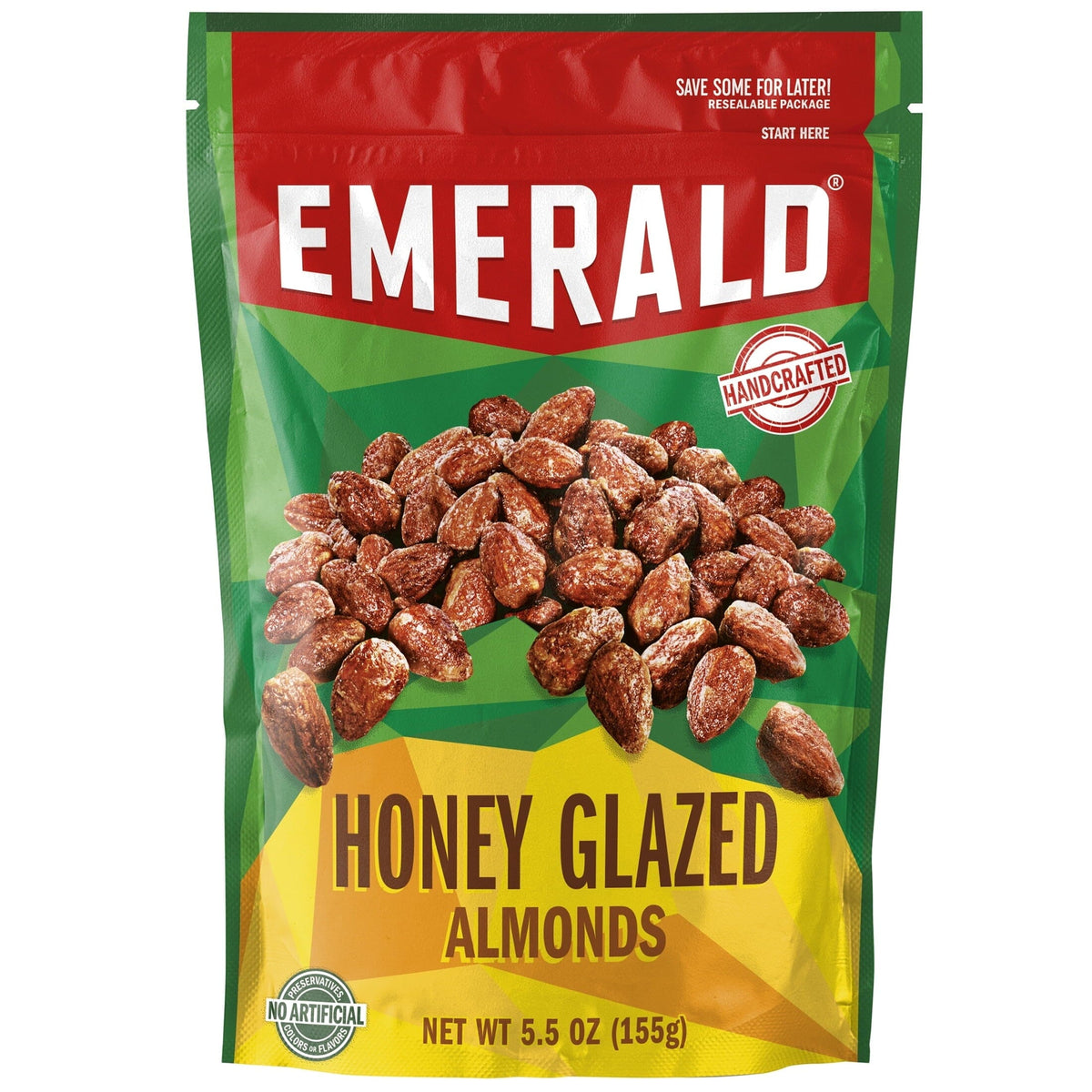 Emerald Nuts Honey Glazed Almonds, 5.5 Ounce — Snackathon Foods