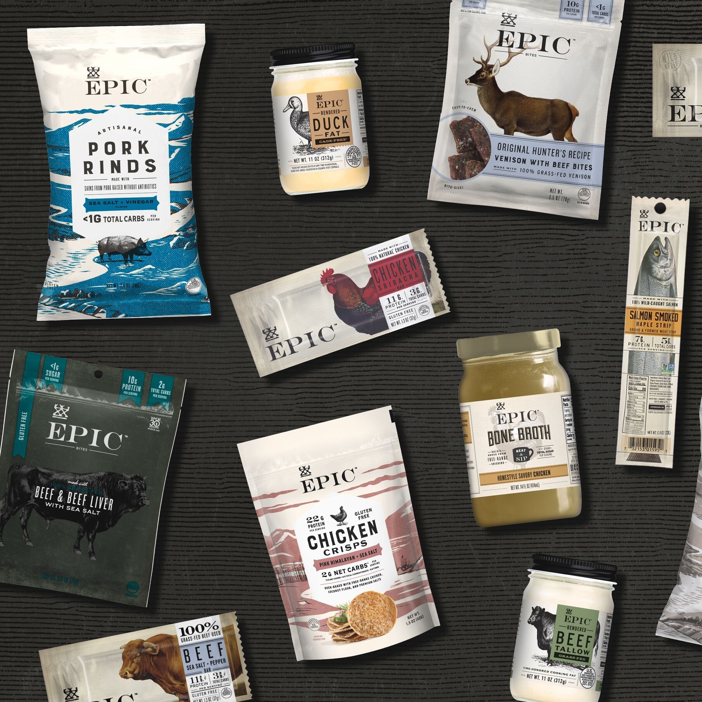 EPIC BBQ Pork Rinds Gluten Free, 2.5 Ounce EPIC Provisions 