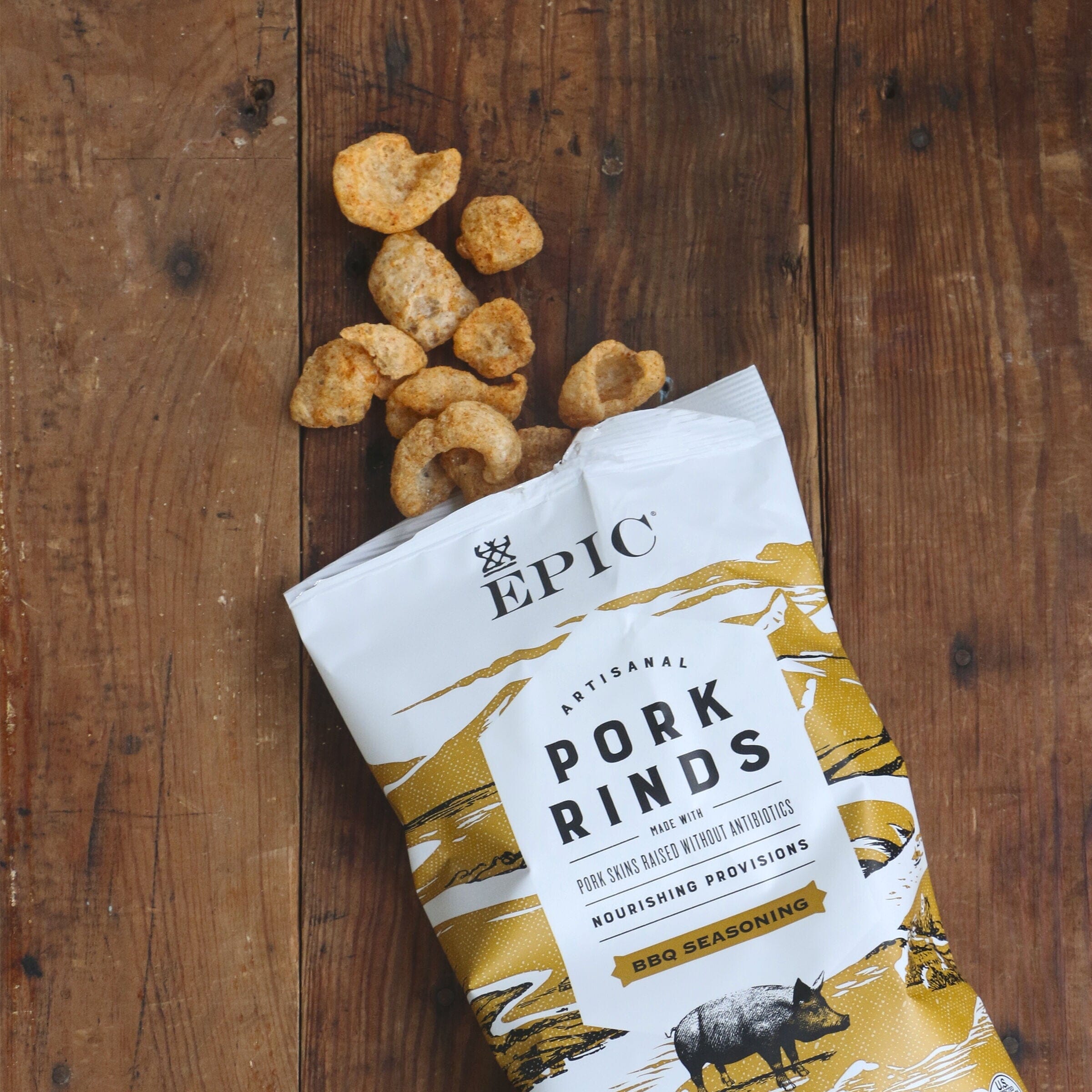 EPIC BBQ Pork Rinds Gluten Free, 2.5oz EPIC Provisions 
