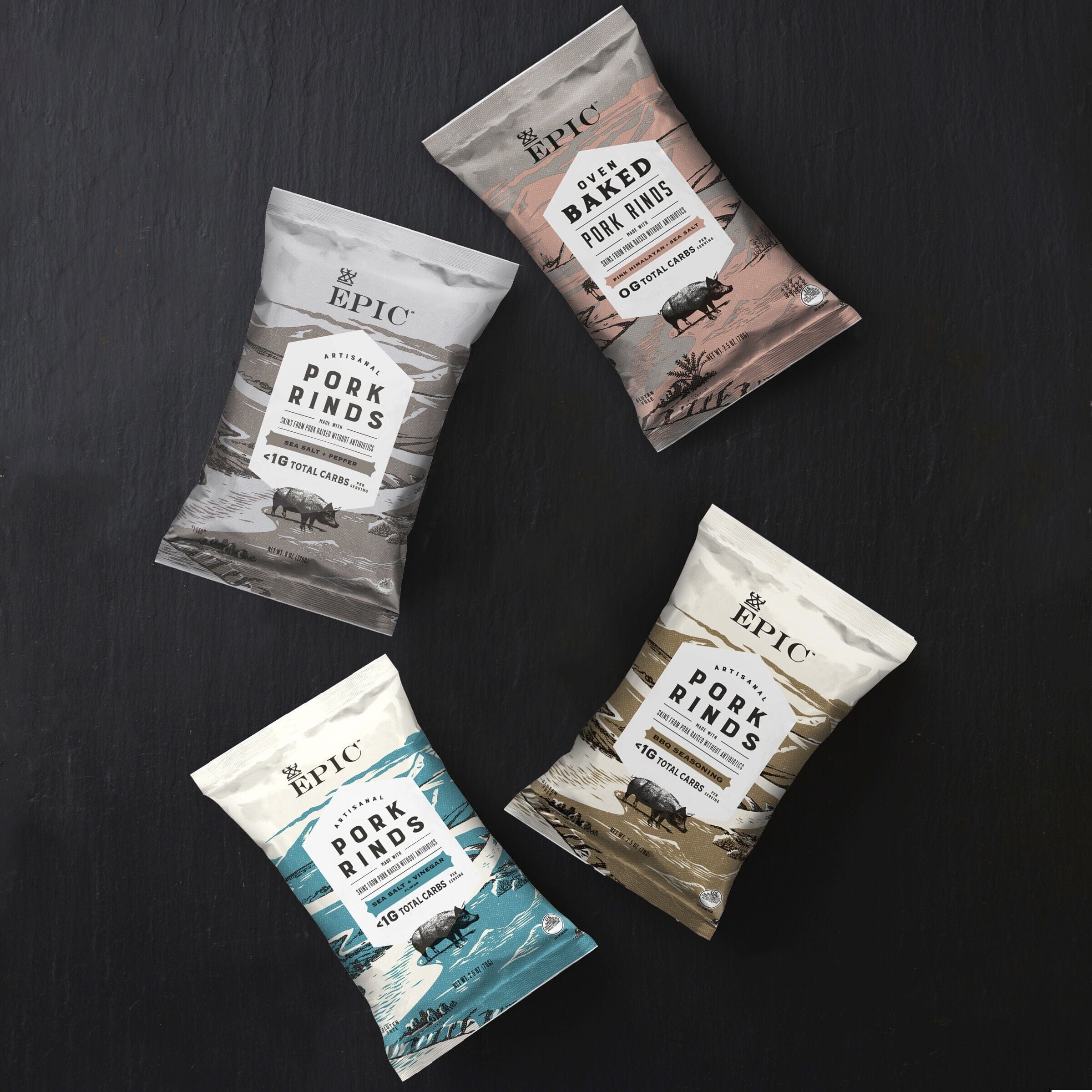 EPIC BBQ Pork Rinds Gluten Free, 2.5oz EPIC Provisions 