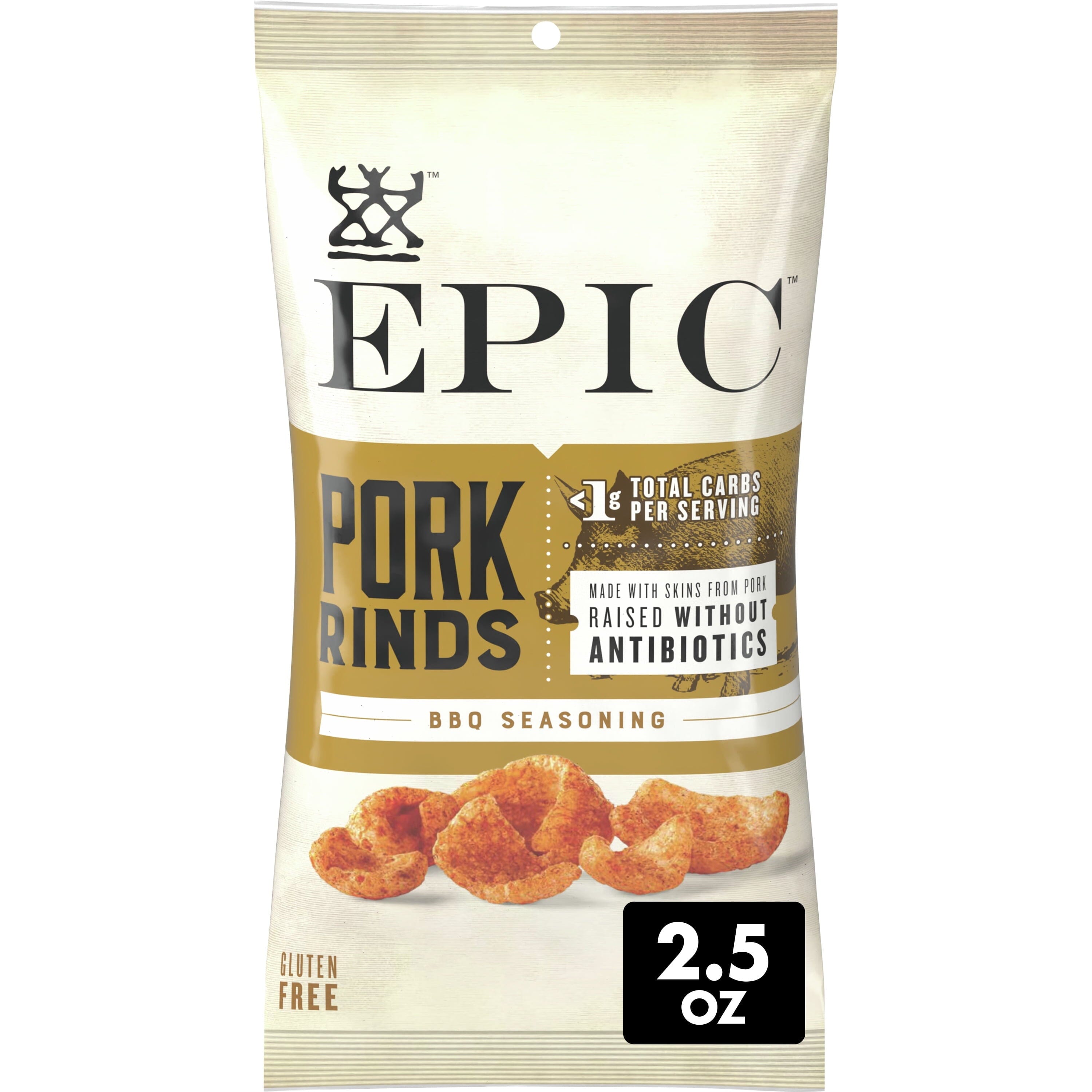 EPIC BBQ Pork Rinds Gluten Free, 2.5oz EPIC Provisions 