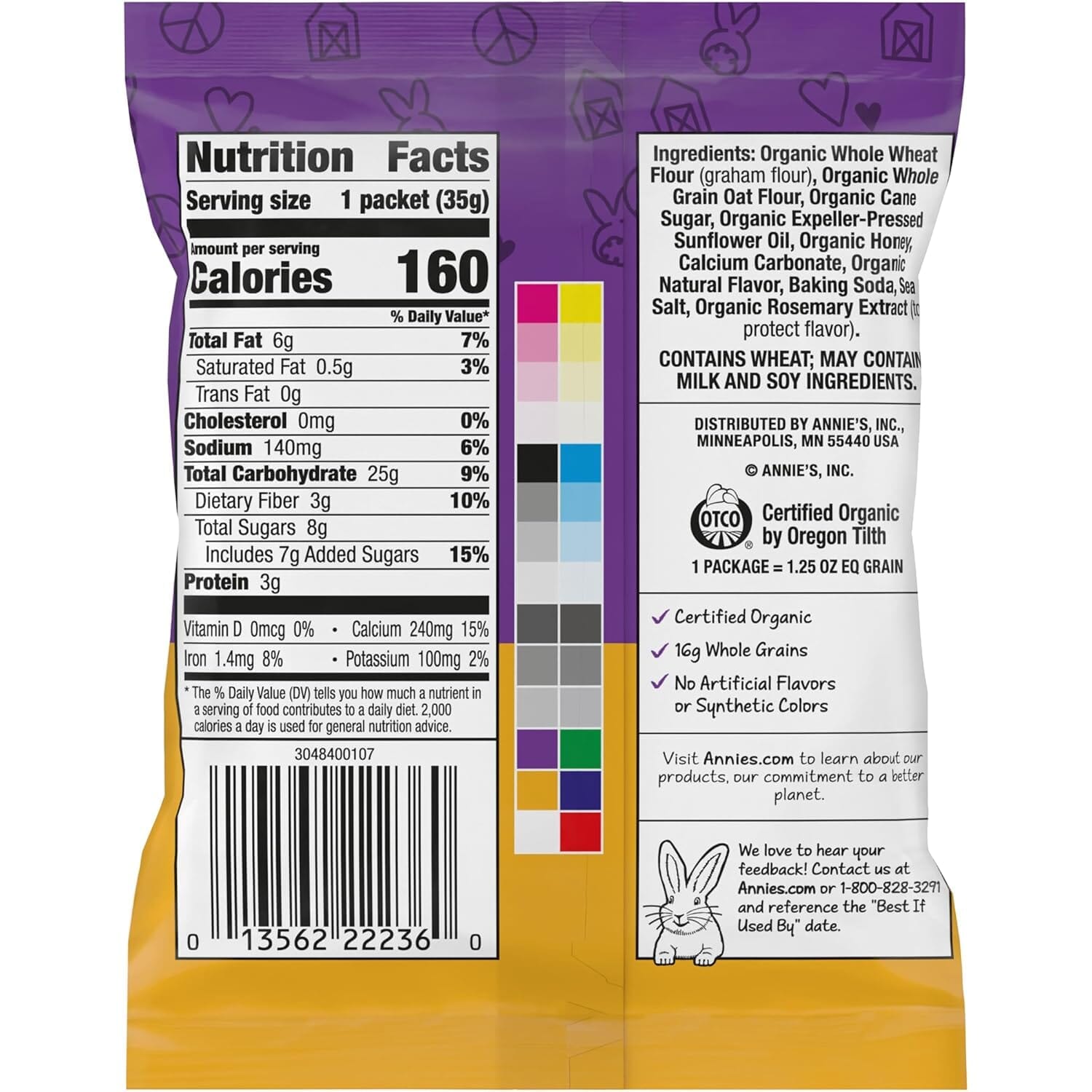 [EXPIRED] Annie's Organic Bunny Grahams, Baked Honey Graham Crackers Snack, 1.25 Oz Annie's 