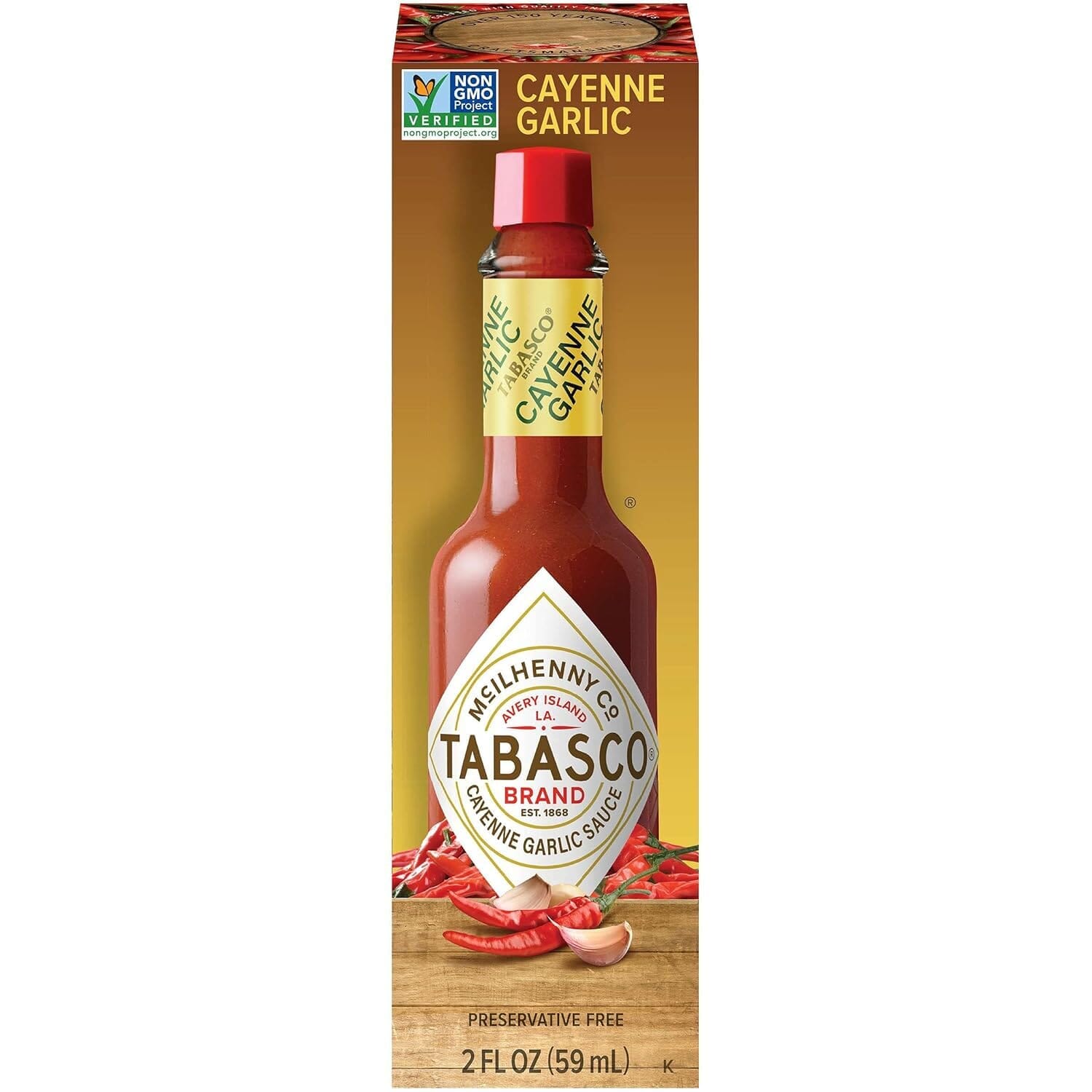 [EXPIRED] Tabasco Cayenne Garlic Pepper Sauce, 2 Fluid Ounce Tabasco 