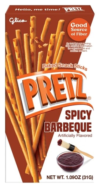 Glico Pretz Pretzel Biscuit Sticks Variety Pack, 4 Classic Flavors (Pizza, Spicy Barbeque, Sour Cream & Onion, Sweet Corn) 1.09 Ounce Each, Pack of 4 Snackathon 