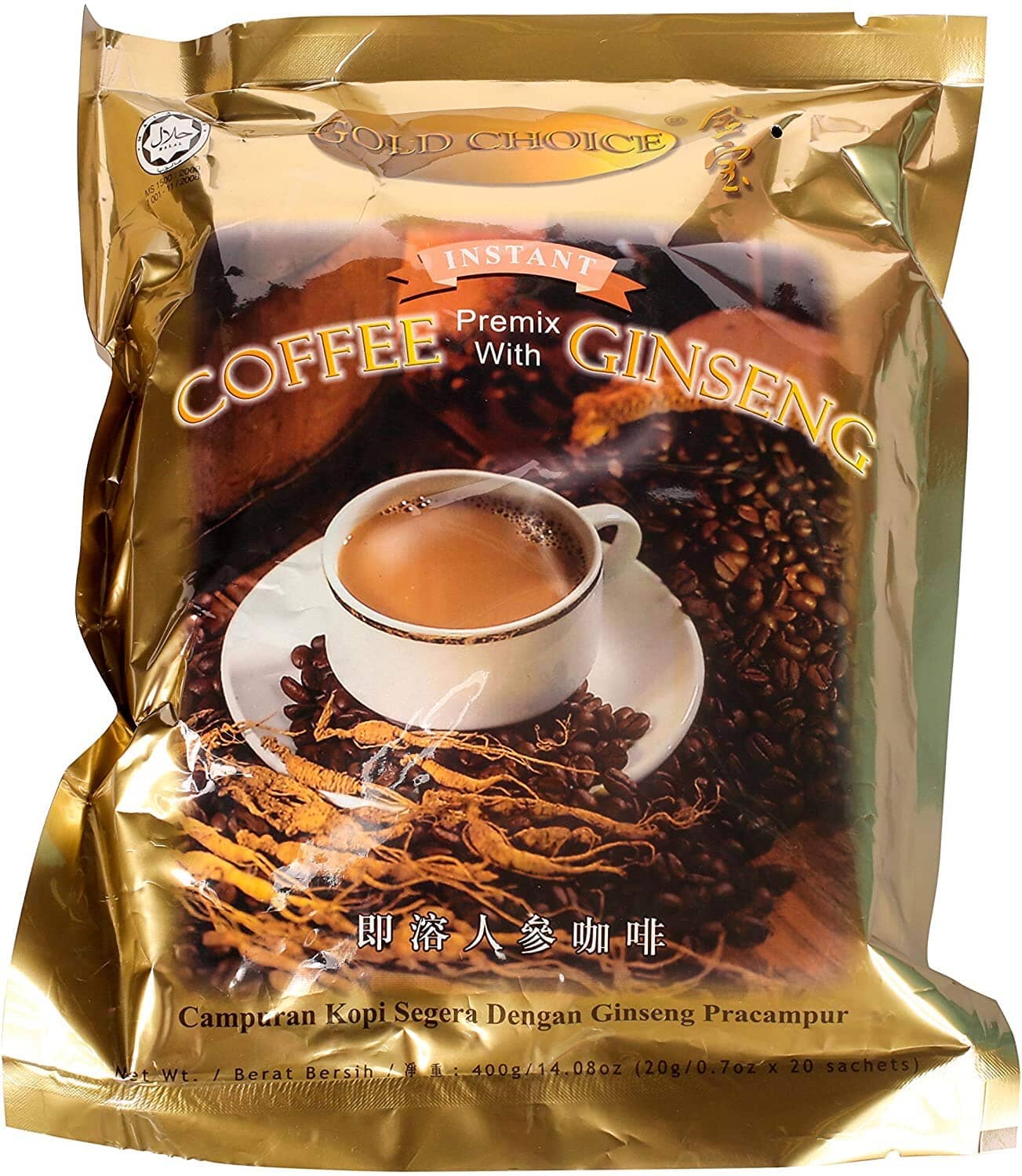 Gold Choice Ginseng Coffee ( 2 Packs ) Snackathon Foods Pack of 1 