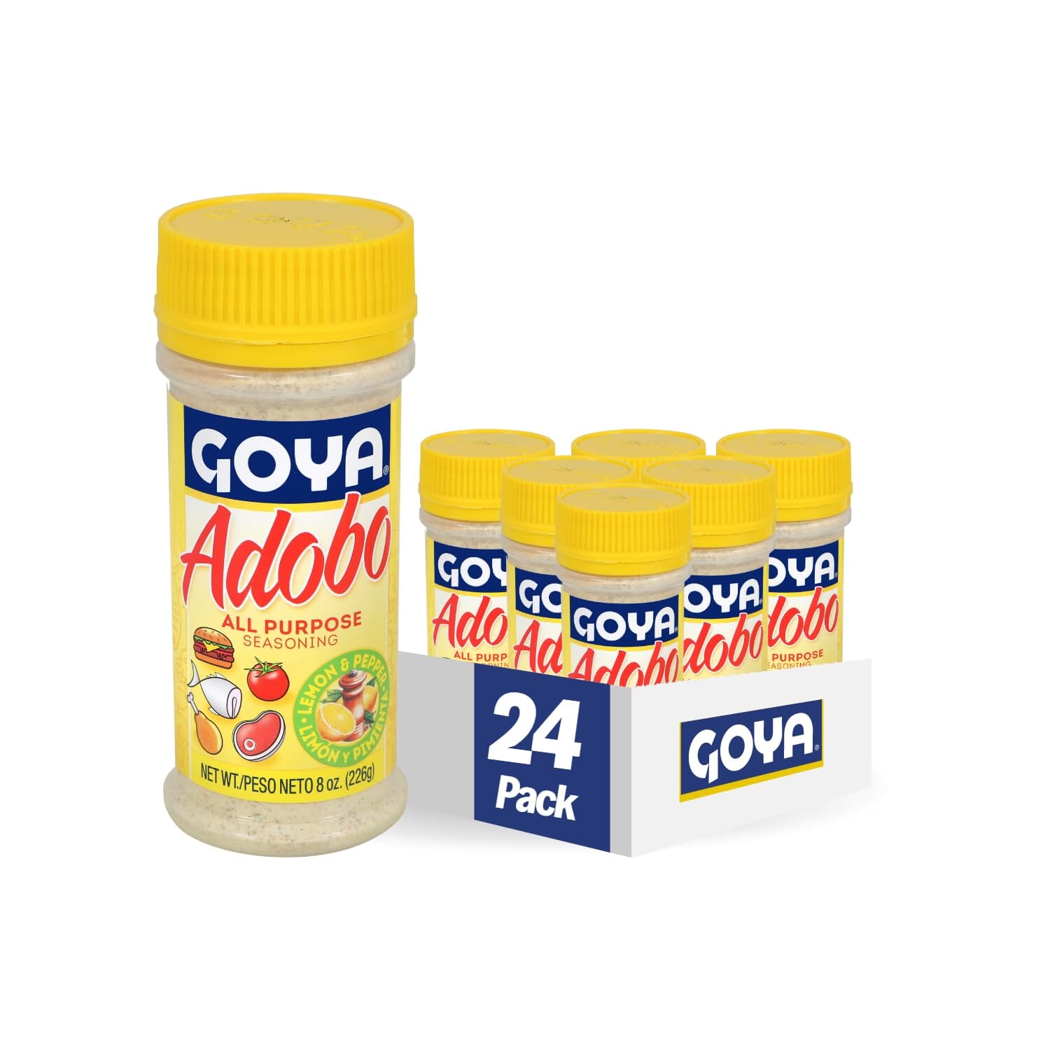 Goya Adobo All Purpose Seasoning With Lemon Flavor, 8 Oz Snackathon Foods 