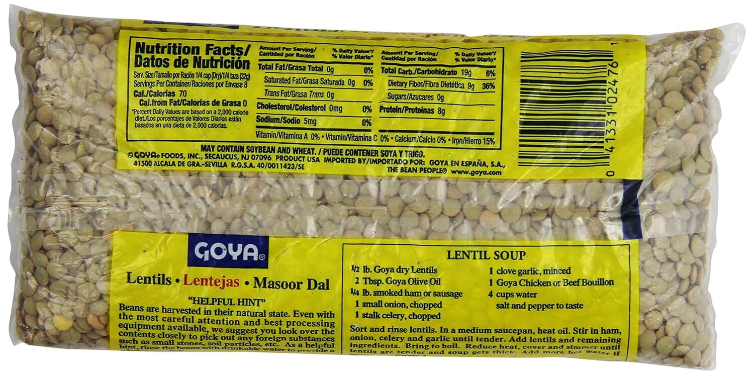 Goya Lentils Dry, 16 Ounce Goya 