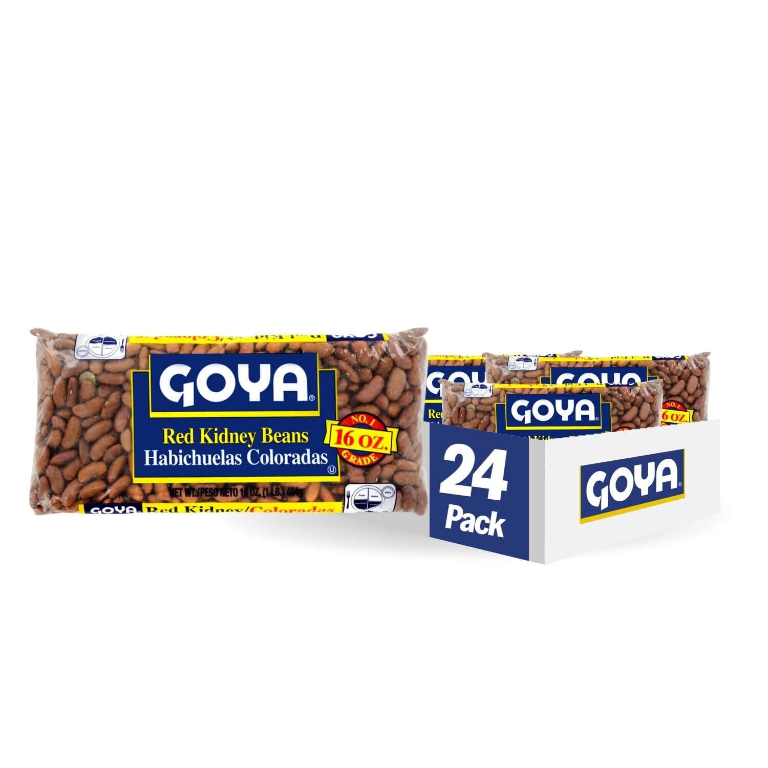 Goya Red Kidney Beans (Habichelas Coloradas) Goya Original 16 Oz-24Count 