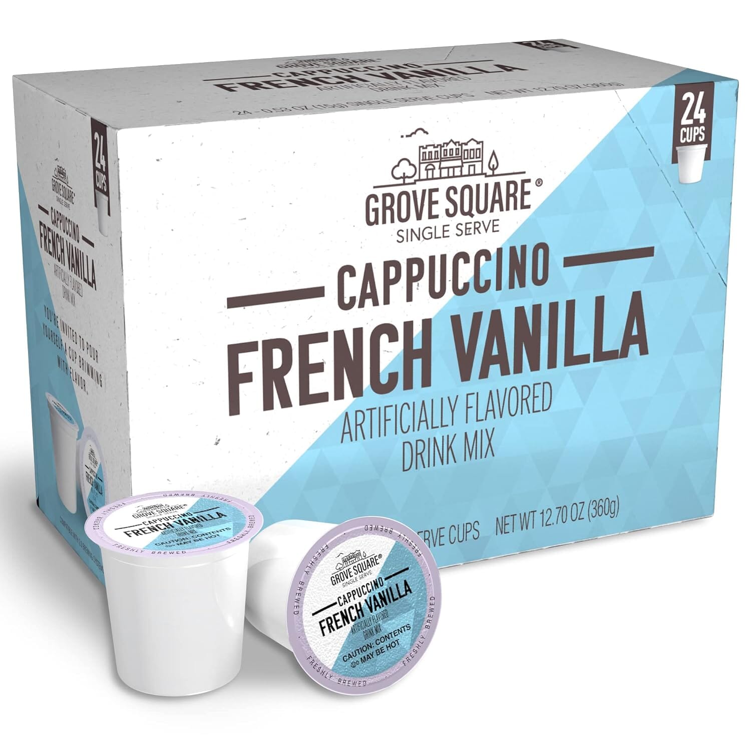Grove Square Cappuccino Coffee K-Cups Grove Square French Vanilla 24 K-Cups 