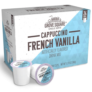 Grove Square Cappuccino Coffee K-Cups Grove Square French Vanilla 24 K-Cups 